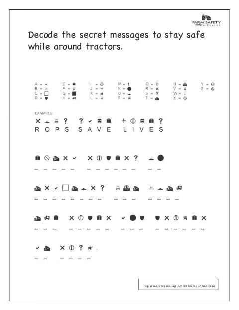 Tractor Safety - Decode Message - Farm Safety Centre