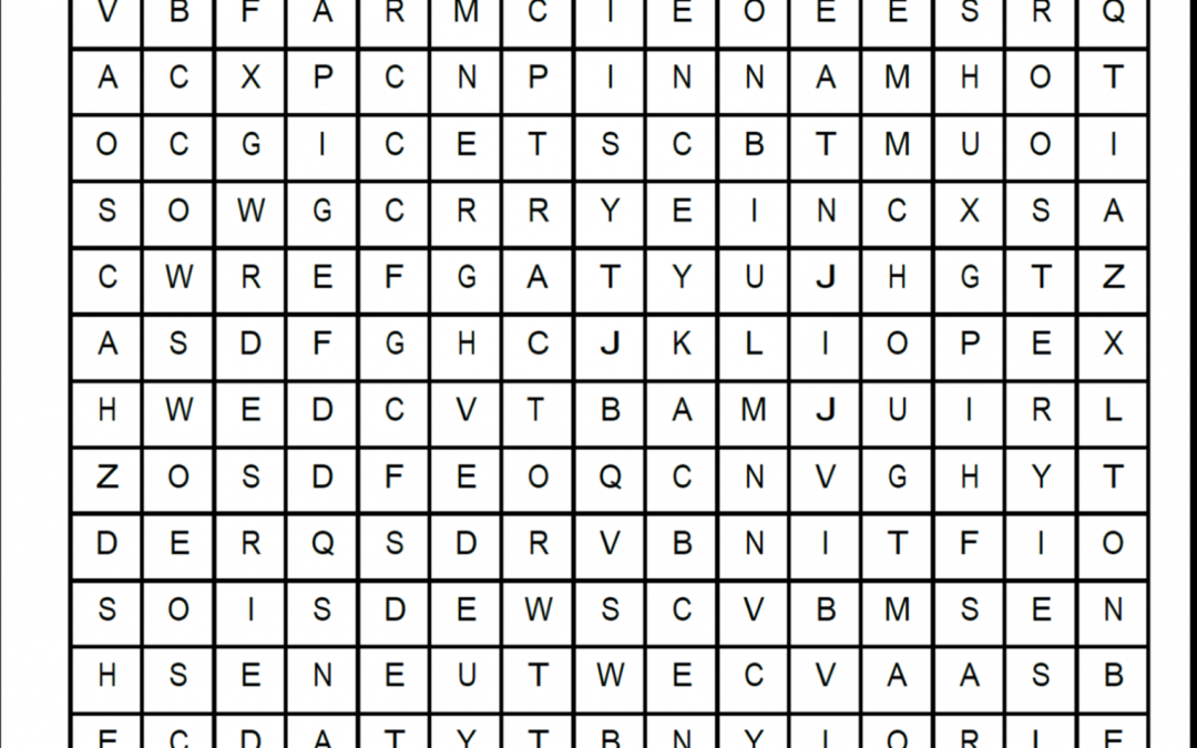 Stay Safe, Play Safe – Word Search