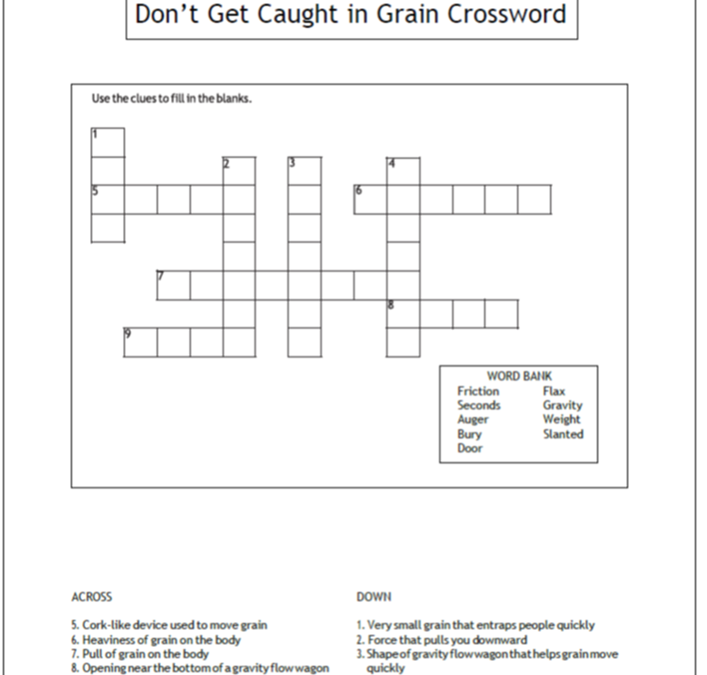 Don’t Get Caught in Grain – Crossword